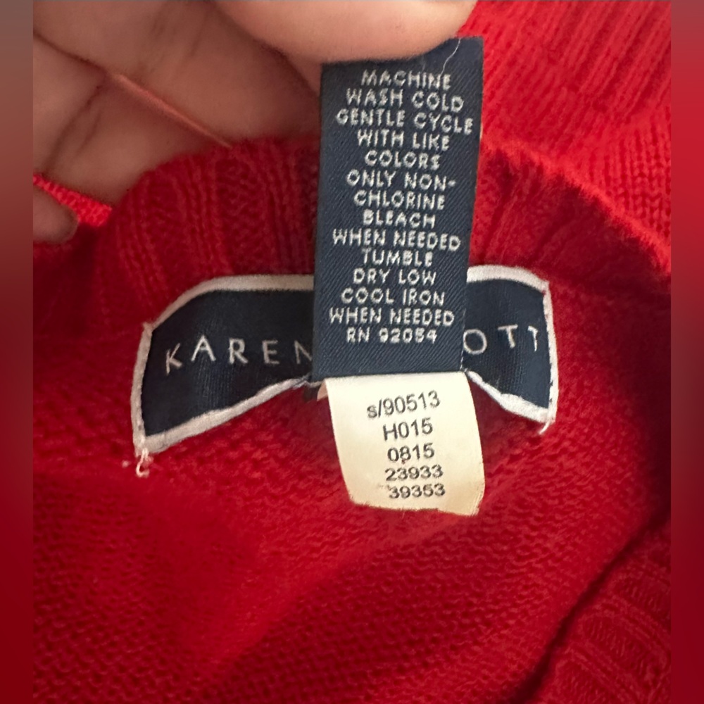 Karen Scott Red Penguin Snowflake Sweater - Picture 5 of 5
